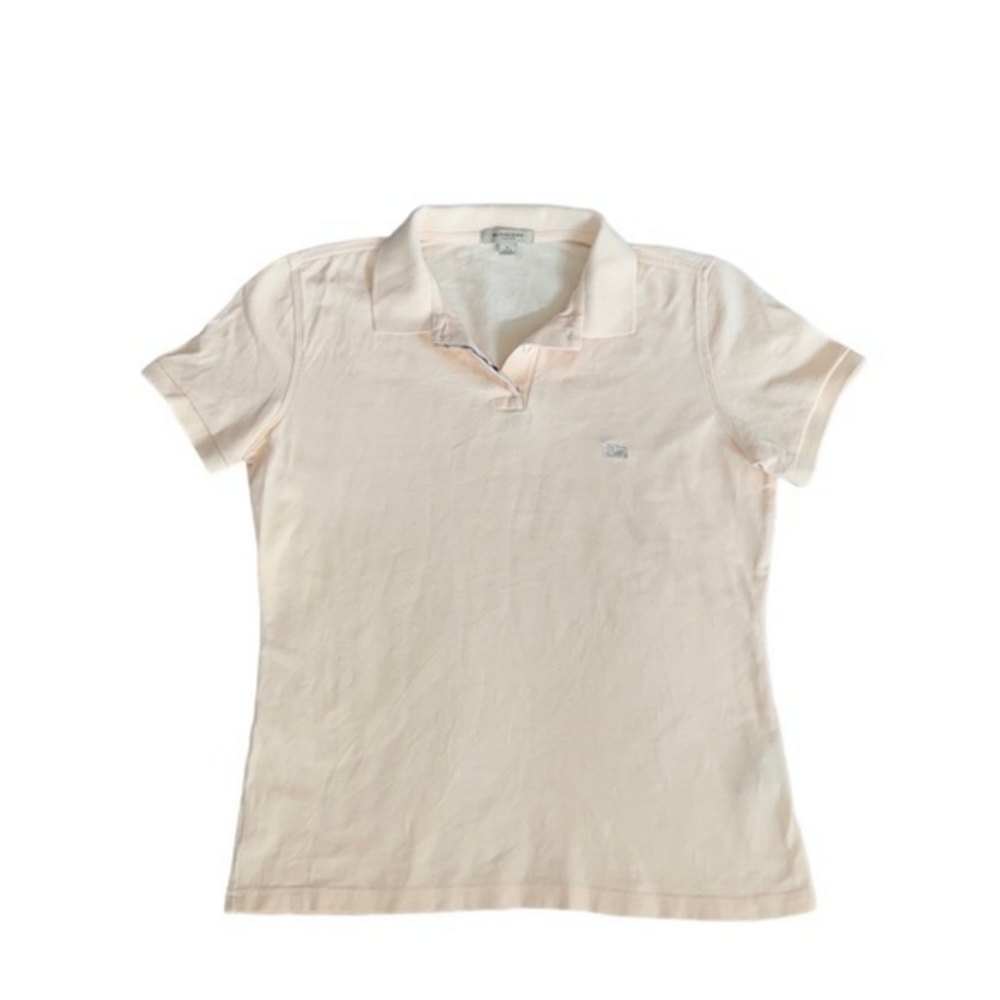 Burberry Nova Check Cream‎ Short Sleeve Preppy Polo Shirt